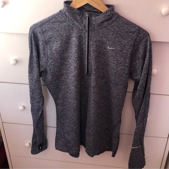 NWOT NIKE BLUE HEATHERED QUARTER ZIP - Picture 1 of 2